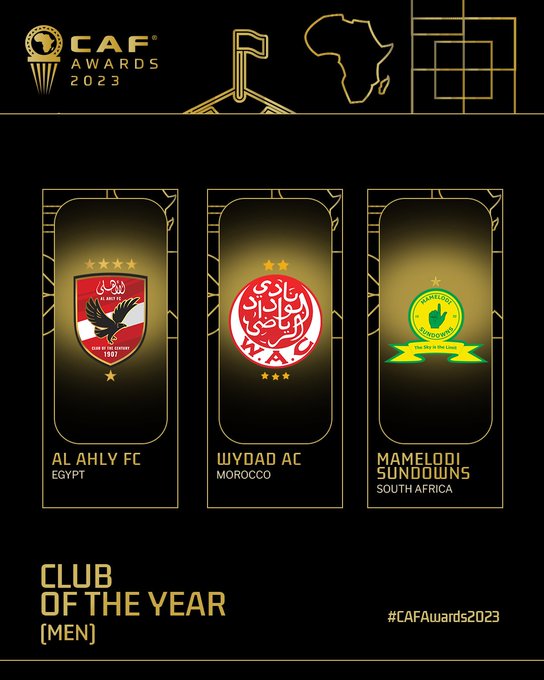 الأندية المرشحة لجائزة أفضل نادي أفريقي